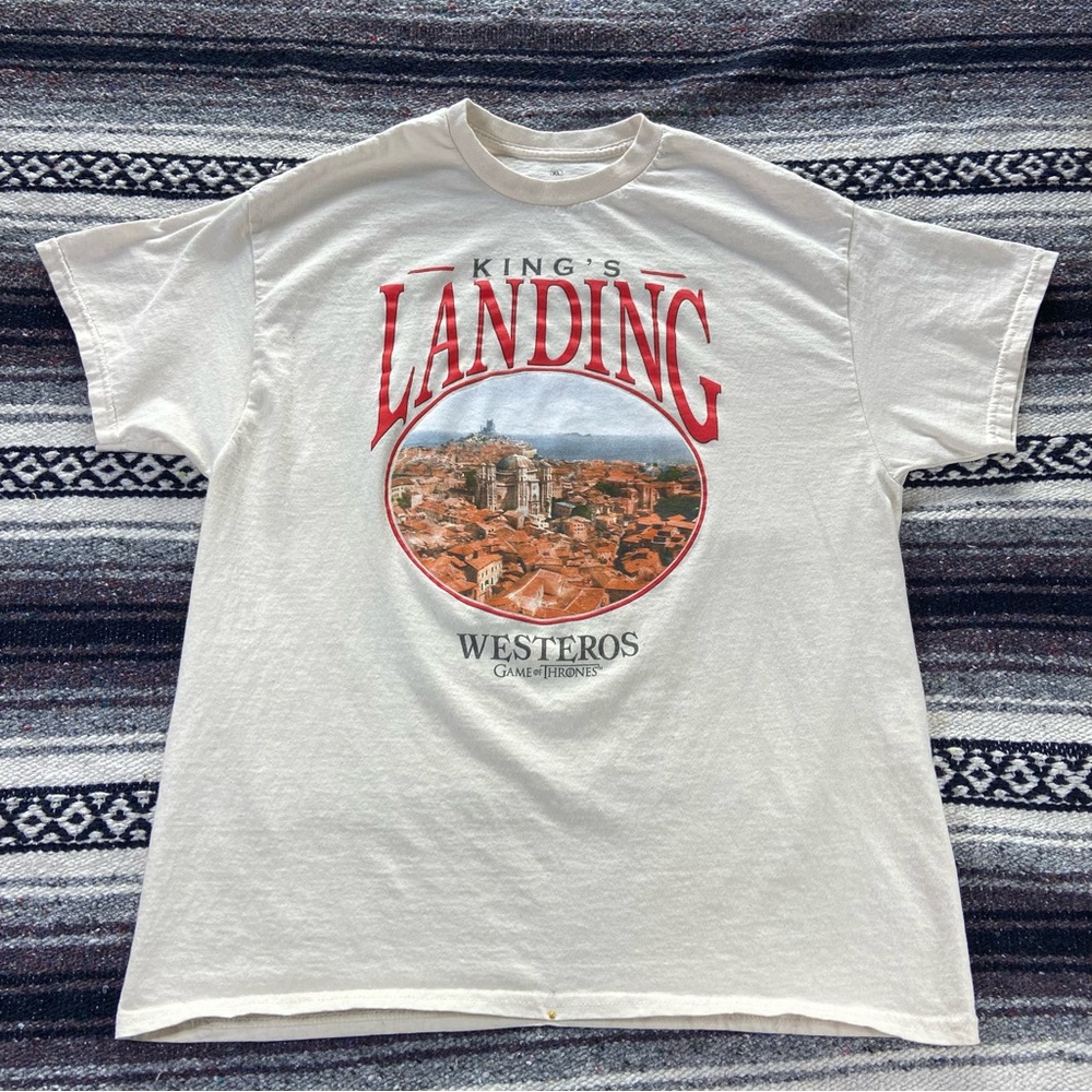 Game of Thrones Westeros Ripple Junction King's Landing Cream Tee T-Shirt XLarge